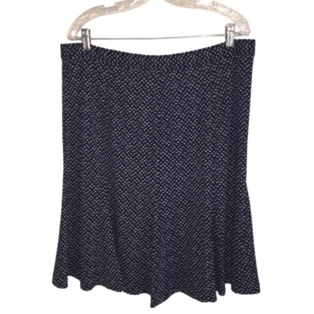 Talbots Print A-line Skirt Navy Size 14